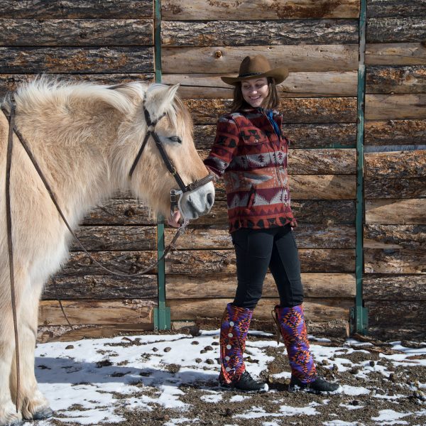 Cotton Sallygators Leg Warmers, Aztec Dancer Print