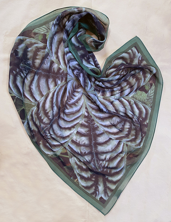 Silver Elephant Ear Scarf <br/> Design by Gail Russell - Image 2
