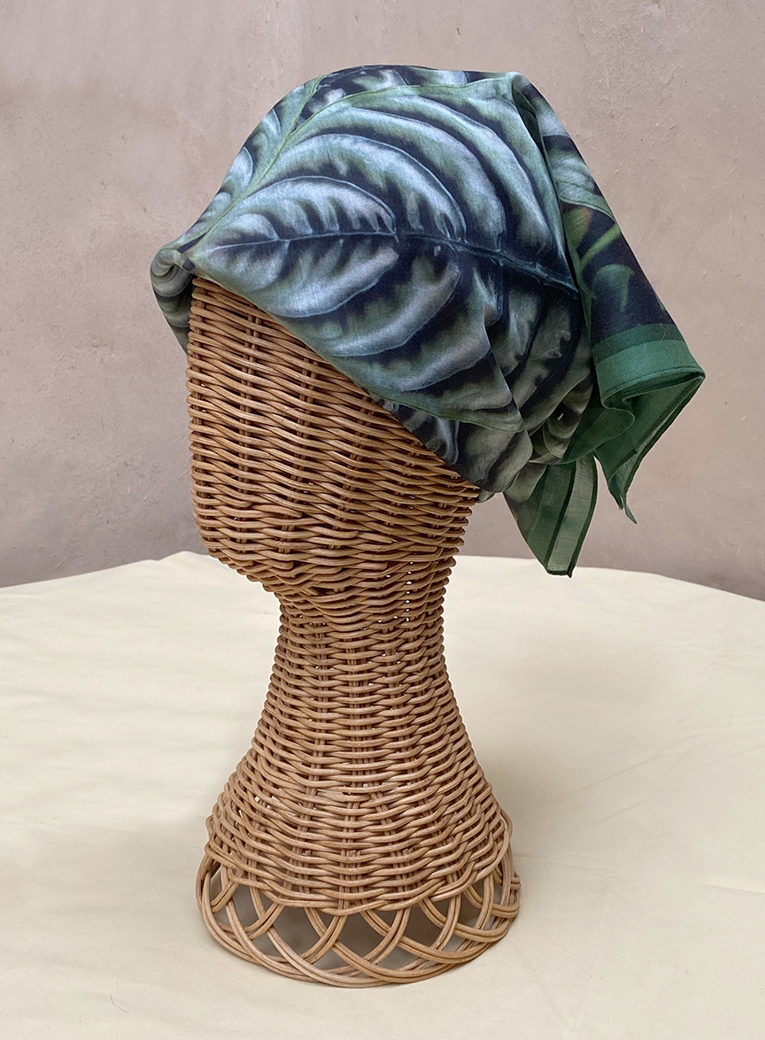 Silver Elephant Ear Scarf <br/> Design by Gail Russell - Image 4