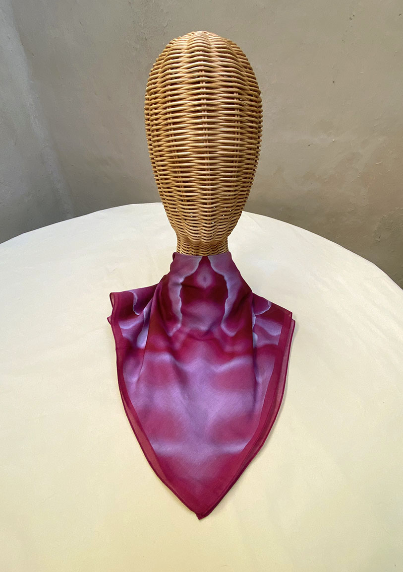 Magenta Edge Scarf <br/> Design by Gail Russell - Image 6